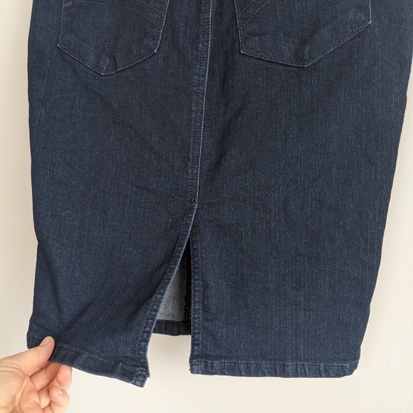 Second Denim Yoga Jeans | High rise denim pencil skirt | Indigo rinse | size 26 - Picture 7 of 13